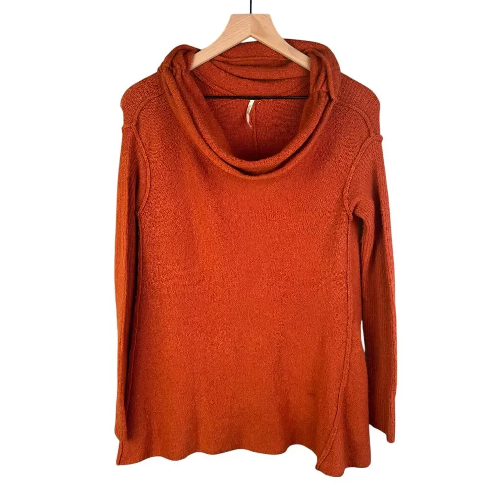 Free People Strawberry Fields Cowl Neck Women‎ Sweater Size Small Oversiz…